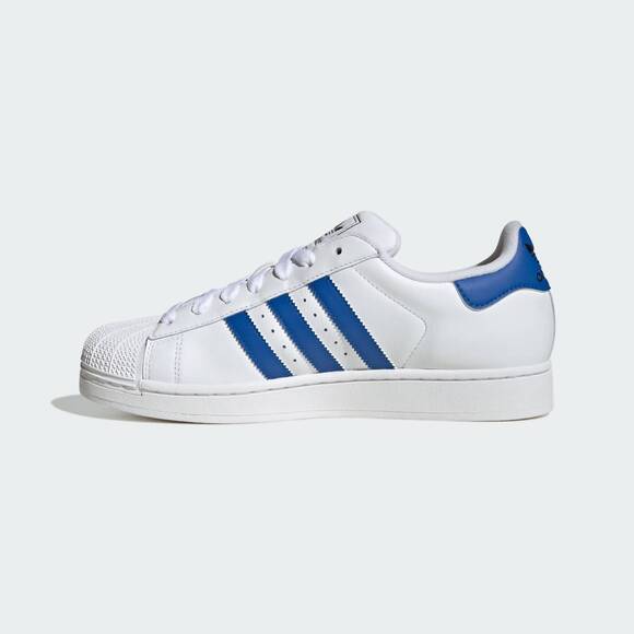 NEW ADIDAS women's superstar two shoes in white blue black - Picture 2 of 3